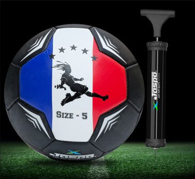 Jaspo Soccer Champ (France) with Pump Football - Size: 5(Standard, Pack of 1)