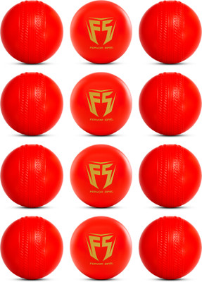 Fervor Spel FS Non Toxic Plastic Ball (60gm Per Ball) Cricket Training Ball(Standard, Pack of 12, Red)