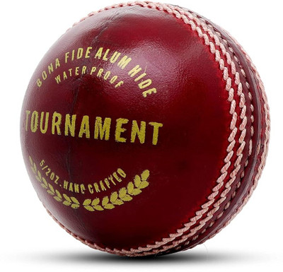 Heega Tournament Red Cricket Leather Ball(Standard, Pack of 1, Red)