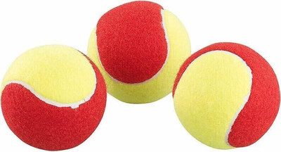 Vespa ® Light Weight Tennis Ball | Perfect for Recreational Sports, Cricket and Kids Cricket Tennis Ball(Kids, Pack of 3, Red, Yellow)