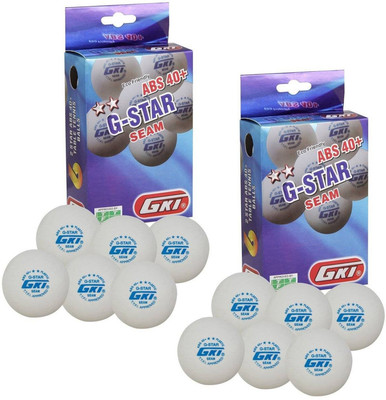 GKI G Star Two star SEAM ABS 40+ Table Tennis Ball(Standard, Pack of 12)
