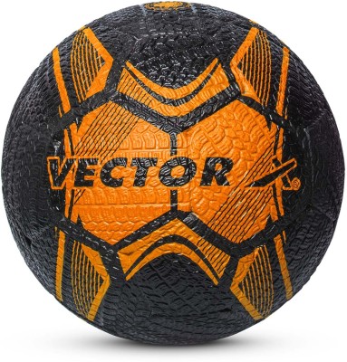 VECTOR X Street Soccer Rubber Moulded Football - Size: 5(Pack of 1, Black, Orange)