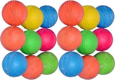 Owlix Light weight set of 18 Tennis Ball (Pack of 18, Multicolor) Cricket Tennis Ball(Standard, Pack of 18, Multicolor)