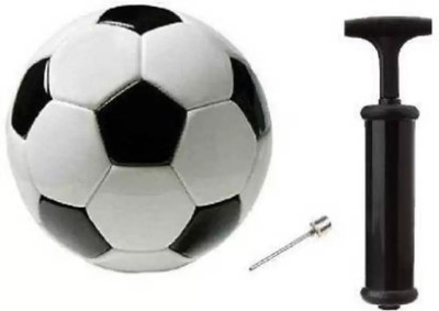 BALI CREATION Football rugby 08 black&white synthetic size-5 with air pump Football - Size: 5(Standard, Pack of 2)
