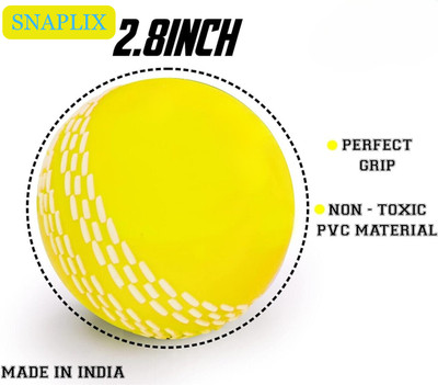 Snaplix Wind Ball Control Master Pro Edition Ball for Batting Practice Use Cricket Synthetic Ball(Standard, Pack of 1, Yellow)