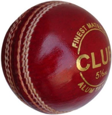 NE NEPTUNE Red Leather Club Cricket Ball (2 Part) for Practice Session/Match (Pack of 1) Cricket Leather Ball(Pack of 1, Red)