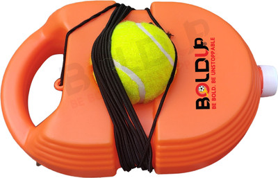 BOLDUP Tennis Trainer Self-Serve Tennis Practice Ball with String Rebound Ball Cricket Training Ball(Standard, Pack of 1, Orange)