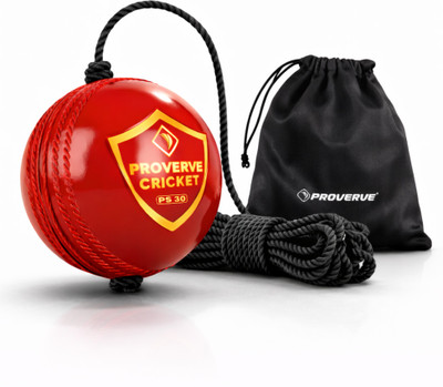 proverve Synthetic/PVC Cricket Ball For Cricket Practice & Training, Hanging Cricket Ball Cricket Training Ball(Standard, Pack of 1, Red)