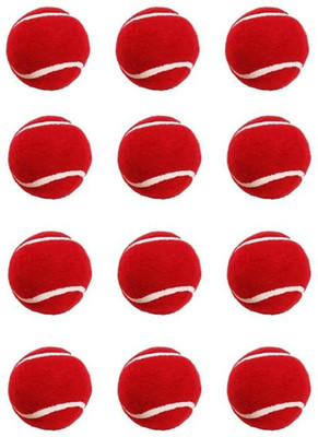 gamers hub Sports Cricket Tennis Ball(Standard, Pack of 9, Red)