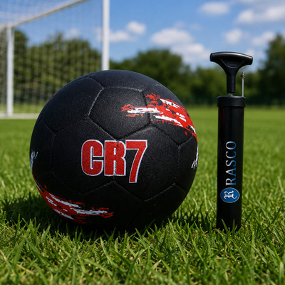 RASCO COMBO CR SEVEN RED FOOTBALL WITH AIR PUMP Football - Size: 5(Standard, Pack of 2, Red)