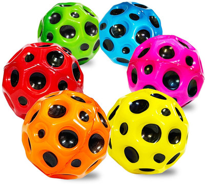 MY BABY LOVE A PERFECT CARE Moon Ball for Kids Soft Bouncing, Jumping & Bounce Ball Toys Age 2-5 Years Jumping Ball(Kids, Pack of 6, Multicolor)