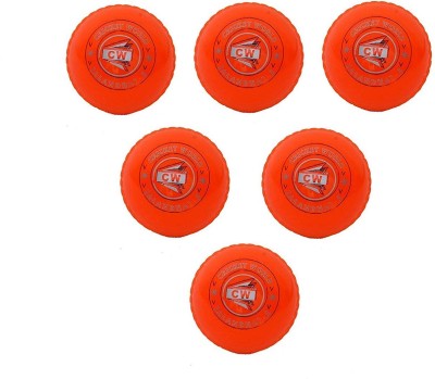 CW Wind Ball Heavy Synthetic Poly Tuff Practice (120 gm) Cricket Synthetic Ball(Pack of 6, Orange)