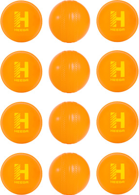Heega Non Toxic Plastic Cricket Ball Yellow (30 Gm Per Ball) Cricket Training Ball(Standard, Pack of 12, Yellow)