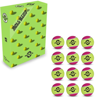 NIVIA Cricket Tennis Ball Light Weight (Pack of 12 Balls) Cricket Tennis Ball(Standard, Pack of 12, Multicolor)