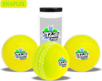 Snaplix Wind Ball Sky Blazer – Light, Fast, and High-Flying Cricket Synthetic Ball(Standard, Pack of 3, Yellow)