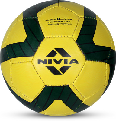 NIVIA Kross World (Brazil) Football - Size: 5(Standard, Pack of 1, Green, Yellow)