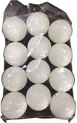 Naitri Enterprise Plastic Cricket Wind Balls for Indoor Outdoor-65mm-12Pcs Cricket Synthetic Ball(Standard, Pack of 12, White)