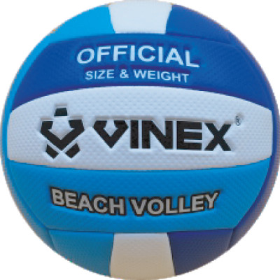 VINEX Volleyball - Beach Volley | Size 5, Machine-Stitched & Durable Golf-Textured Volleyball - Size: 5(Standard, Pack of 1, Blue)