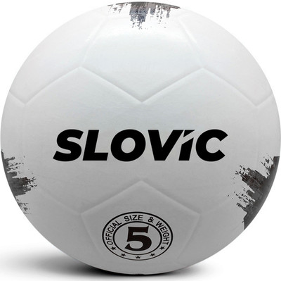 SLOVIC Durable Soccer Ball for Outdoor Play For Kids & Beginners Football - Size: 5(Standard, Pack of 1, Black, White)