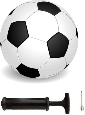 VGS BLACK AND WHITE FOOTBALL WITH PUMP FULL SIZE-5 Football - Size: 5(Standard, Pack of 1)