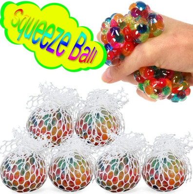 SSCollection Squeeze Grape Balls Relieve Pressure Balls Mesh Squishy Ball Vent Toys Slime Squash Ball(Standard, Pack of 3, Multicolor)