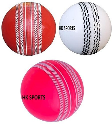 HK Sports i10 Hard Wind Ball|| Cricket Synthetic Ball(Standard, Pack of 3, Red, White, Pink)