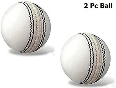 MD Enterprises Cricket white Leather Ball Cricket 2 Pc Ball (Pack of 2, White) Cricket Leather Ball(Standard, Pack of 1, White)