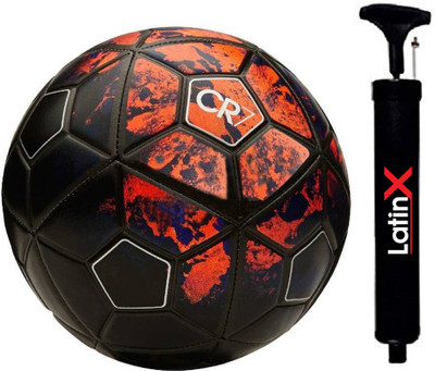LatinX CR7 RED WITH PUMP Football - Size: 5(Standard, Pack of 2)