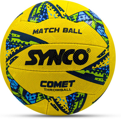 SYNCO Comet Throwball | Rubberised Hand Stitched| Official Match Ball Size-5 Throw Ball - Size: 5(Standard, Pack of 1)