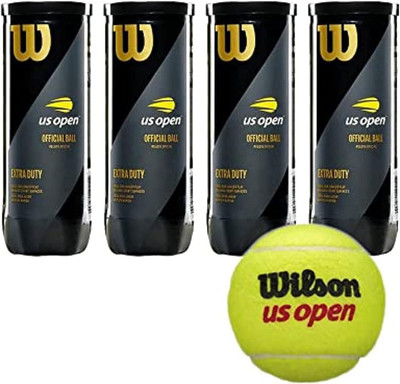 WILSON US Open XD 4 Can Tennis Ball(Standard, Pack of 12)