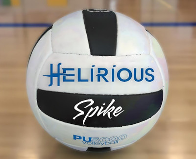 HELIRIOUS Spike PU5000 Indoor Outdoor Volleyball ball Soft Touch & Durable Volleyball - Size: 4(Standard, Pack of 1, White)