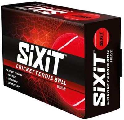 sixit Cricket Tennis Heavy Ball Cricket Tennis Ball(Standard, Pack of 6, Red)