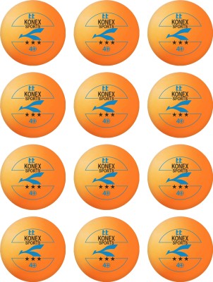 Konex Plastic Orange Table Tennis Ball(Pack of 6)