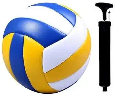 PRISAMX SUPER SYNTHETIC SOFT VOLLEYBALL WITH PUMP (SIZE - 4) Volleyball - Size: 4(Kids, Pack of 1)