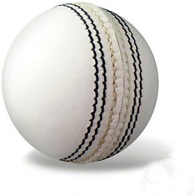 coscocricket Royal_Industries_4Piece_Leather_White_Ball Pack Of 1 Cricket Leather Ball(Standard, Pack of 1, White)