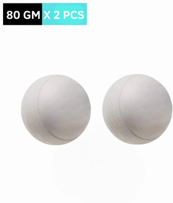 GJSHOP Plastic Cricket Training Ball, White Balls for Cricket for Indoor and Outdoor Cricket Training Ball(Standard, Pack of 2, White)
