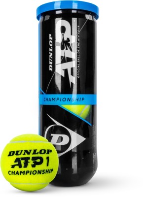 DUNLOP ATP Championship Tennis Balls (1 Can (3 Balls/Can), Yellow) Tennis Ball(Pack of 1, Yellow)