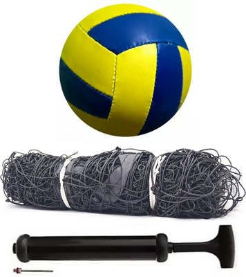 clark classic plain volleyball with net and air pump m7 Volleyball - Size: 4(Standard, Pack of 1)