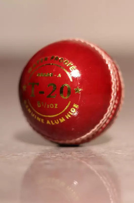 QSICO Red T-20 Cricket Leather Ball(Standard, Pack of 1, Red)