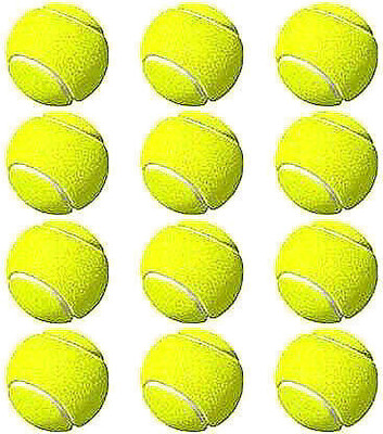HOC ™ GREEN CRICKET TENNIS BALL_Pack 12_Tennis Neon Cricket Tennis Ball(Standard, Pack of 12, Green)