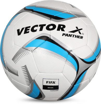 VECTOR X BASIC CERTIFIED Football - Size: 5(Standard, Pack of 1, White, Blue)