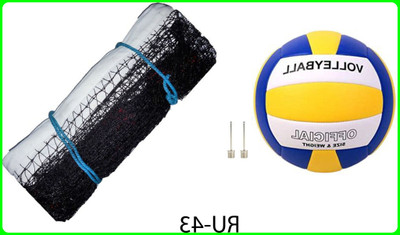 Y2M New_Classic Volleyball With 2 Needle and Net Nylon DP-43 Volleyball - Size: 4(Standard, Pack of 2, Blue, Yellow)