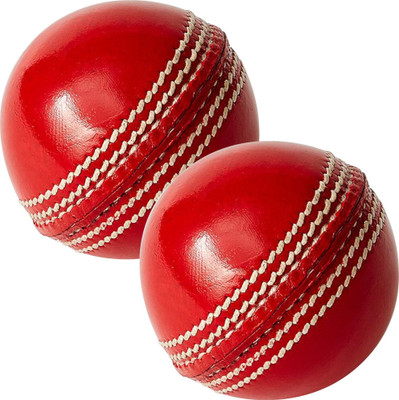 VariousEye Hand-Stitched Professional Grade | Durable for Test, ODI, T20 & Practice Matches Cricket Leather Ball(Standard, Pack of 2, Red)