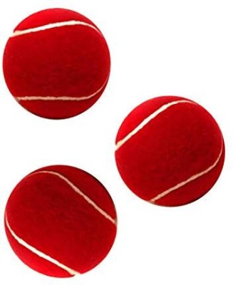 Natasha Heavy Weight Red Cricket Tennis Balls - Ideal for Advanced Players | Cricket Tennis Ball(Pack of 3, Red)