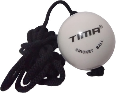 TIMA Hanging Ball For Cricket Practice With Reaction String White Cricket Training Ball(Standard, Pack of 1, White)