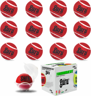 Guru Tennis Cricket Ball, Heavy Weight Ball For Men & Women Cricket Tennis Ball(Standard, Pack of 12, Maroon)