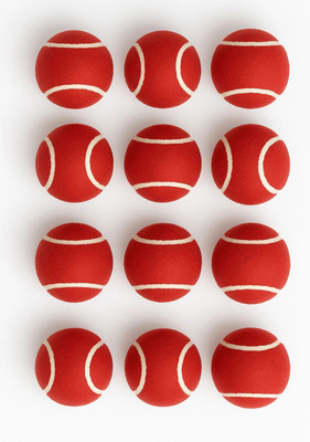 Quick p QUICK PICK Light Duty Light RED Tennis Ball Cricket Tennis Ball(Standard, Pack of 12, Red)