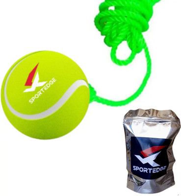 sportedge hanging tennis ball cricket , 3.5 meter rope Cricket Training Ball(Kids, Pack of 1, Green)