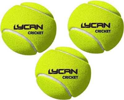 LYCAN cricket Tennis Ball(Standard, Pack of 3, Green)