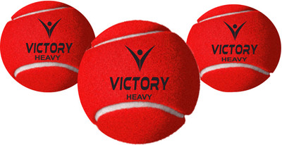VICTORY HEAVY Weight ( Pack of 3 ) Rubber Cricket Tennis Ball Cricket Cricket Tennis Ball(Standard, Pack of 3)